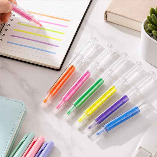 Fluorescent Highlighter Pen Set – Vibrant Marker for Study, Office & Journaling | InkGlow