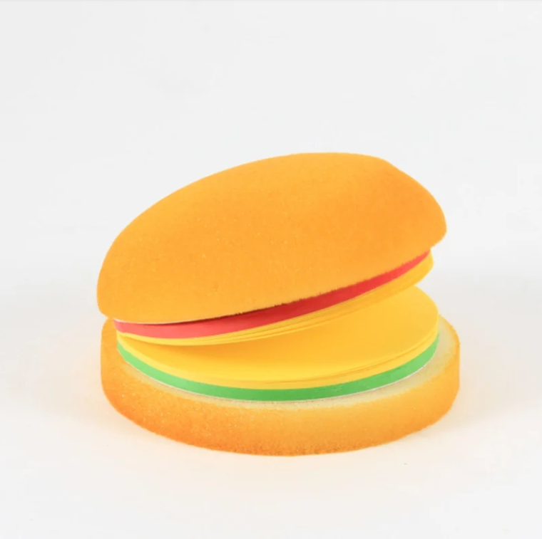 Burger Shaped Sticky Notes – Multicolor Unique Memo Pads | Foloria