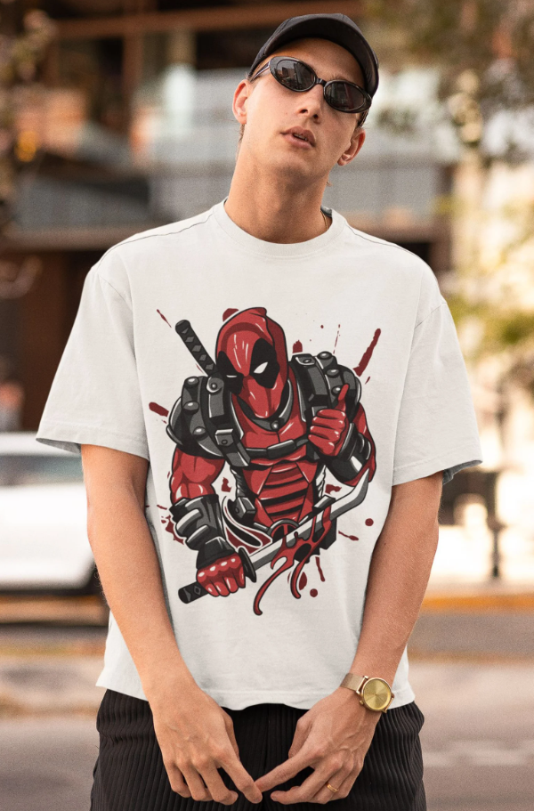 Unisex Deadpool Oversized Terry Tee
