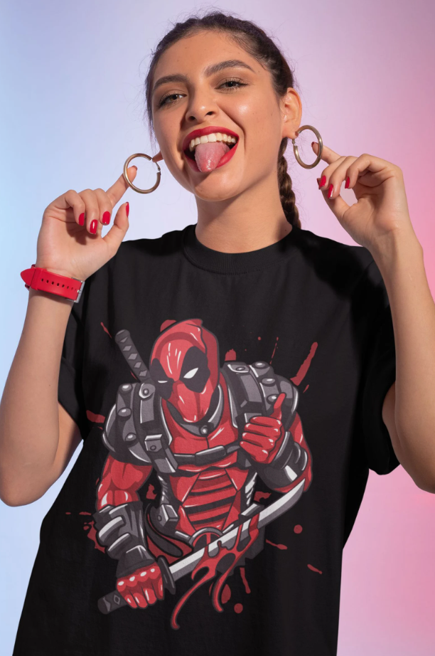 Unisex Deadpool Oversized Terry Tee
