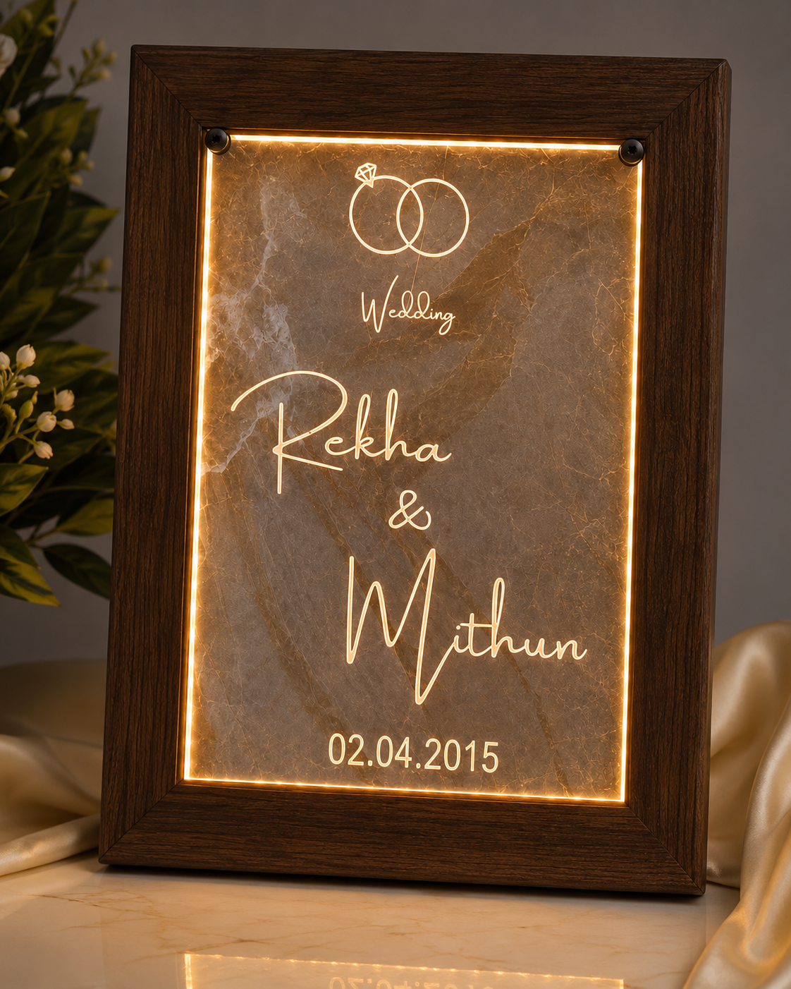 Customized Wedding LED Frame
