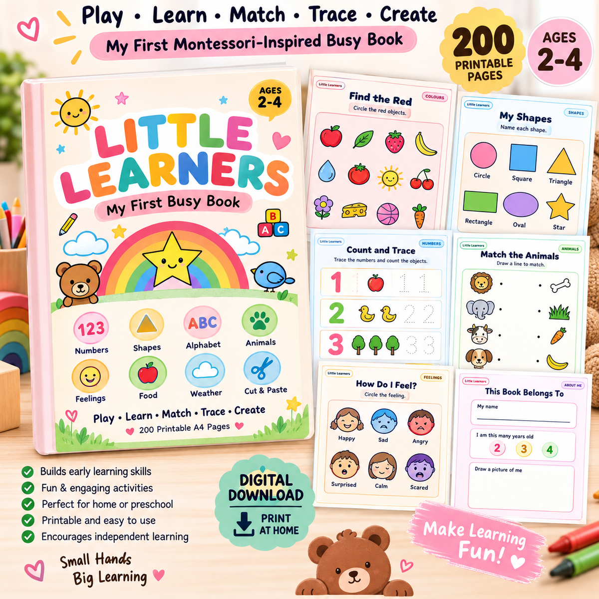 🌈 Little Learners – My First Busy Book