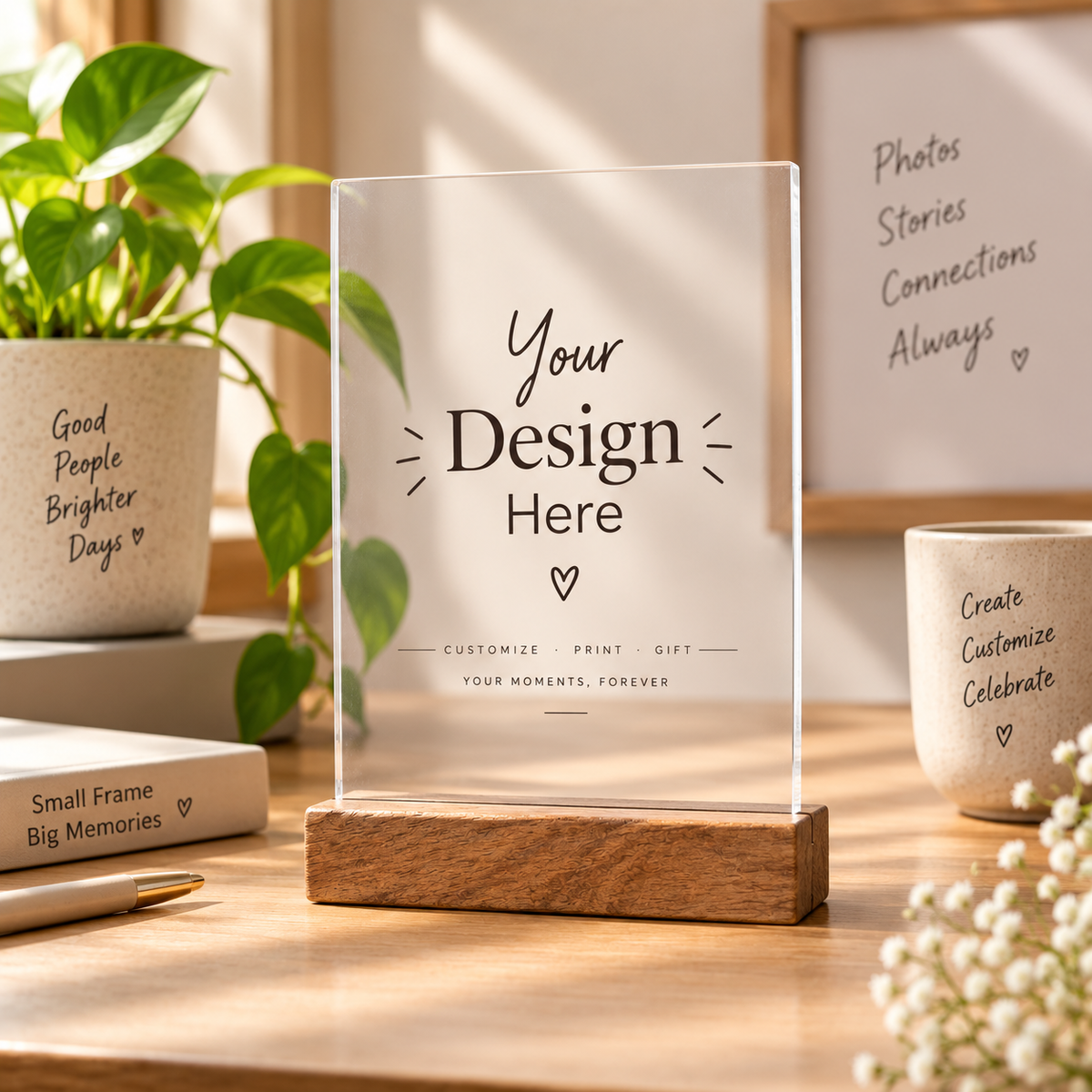 Acrylic Photo Frame with stand